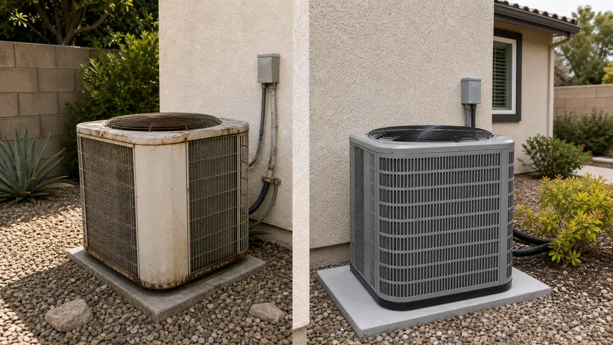 Weighing a Carrier AC repair against replacement for an Arcadia, CA home